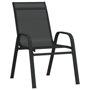 vidaXL 7-Piece Outdoor Dining Set Black