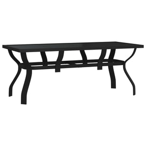 vidaXL 7-Piece Outdoor Dining Set Black