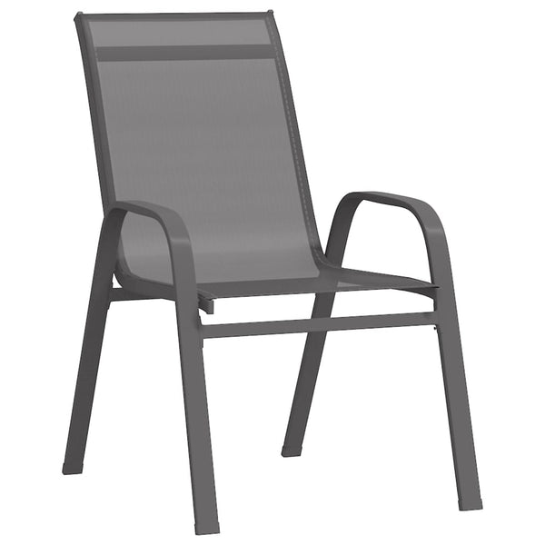 vidaXL 7-Piece Garden Dining Set Grey and Black