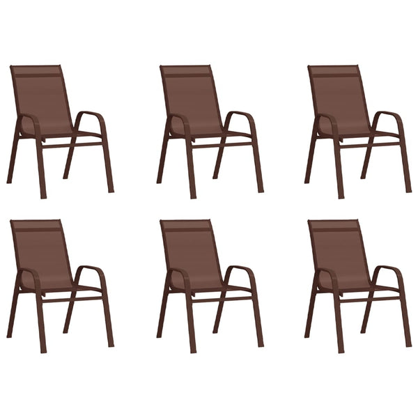vidaXL 7-Piece Garden Dining Set Brown and Black