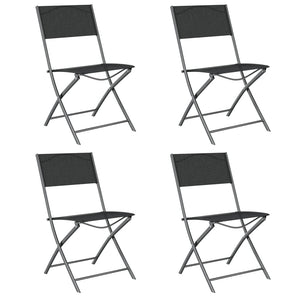 vidaXL 5-piece Garden Dining Set Grey and Black
