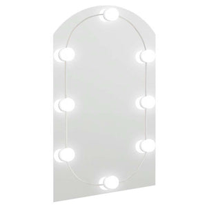 vidaXL Arch-Shaped Mirror with LED Lights 60x40 cm Glass