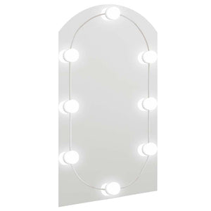 vidaXL Arch-Shaped Mirror with LED Lights 70x40 cm Glass