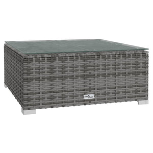 vidaXL 6-Piece Garden Lounge Set with Cushions Poly Rattan Grey