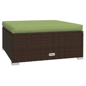 vidaXL 5-piece Garden Lounge Set with Cushions Poly Rattan Brown