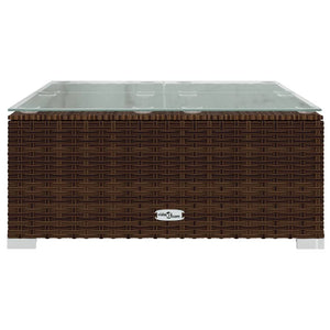 vidaXL 10-Piece Garden Lounge Set with Cushions Poly Rattan Brown