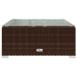 vidaXL 10-pc. Garden Lounge Set with Cushions Brown Poly Rattan