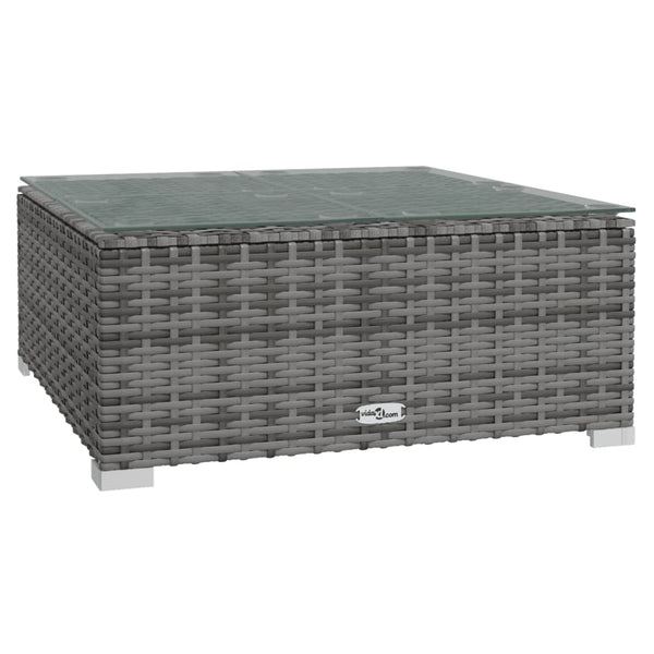vidaXL 13-Piece Garden Lounge Set with Cushions Grey Poly Rattan