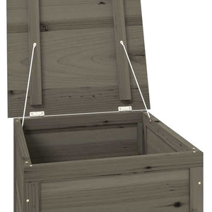 vidaXL Outdoor Cushion Box Anthracite 50x50x56 cm Solid Firwood