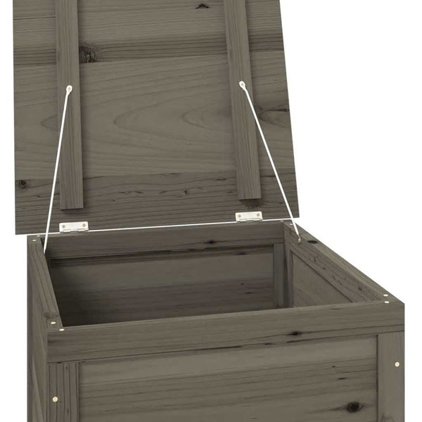 vidaXL Outdoor Cushion Box Anthracite 50x50x56 cm Solid Firwood