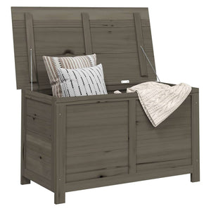 vidaXL Outdoor Cushion Box Anthracite 100x50x56 cm Solid Fir Wood