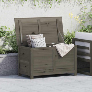 vidaXL Outdoor Cushion Box Anthracite 100x50x56 cm Solid Fir Wood