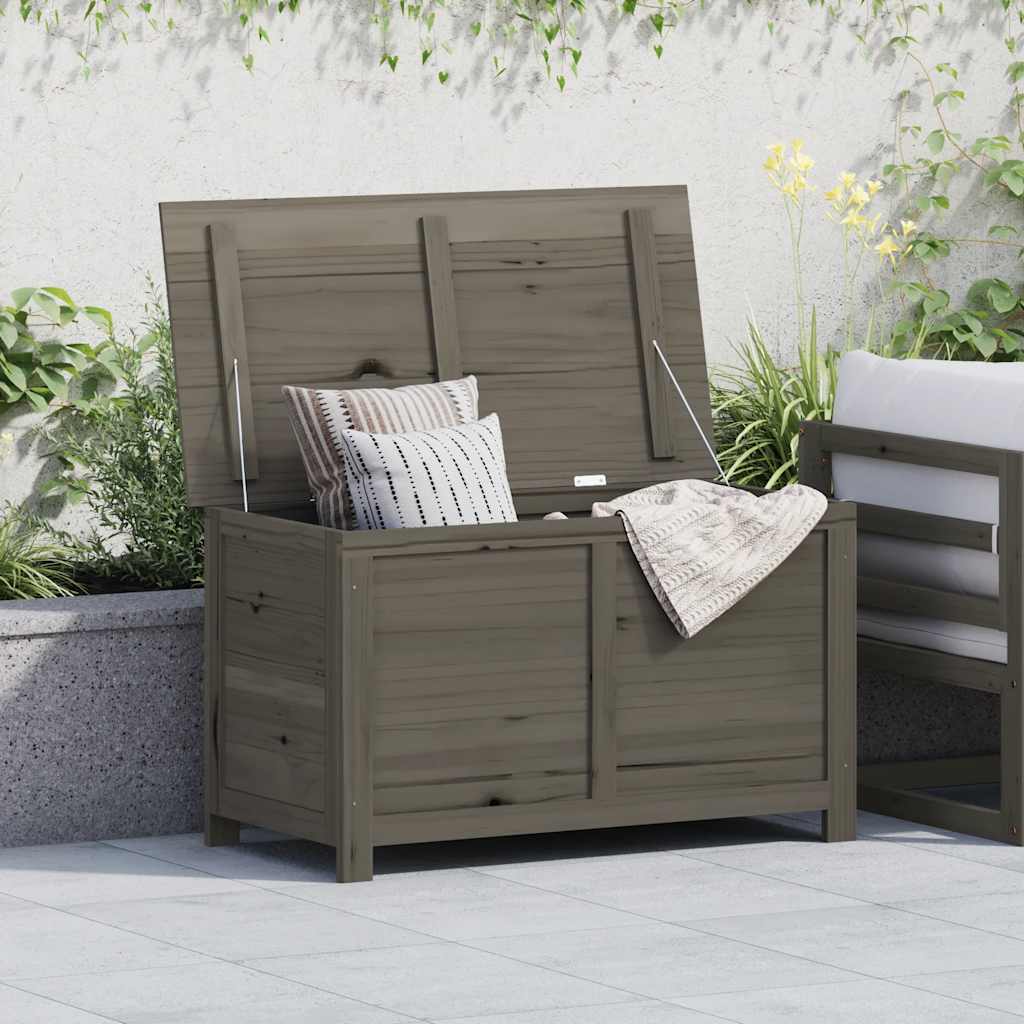 vidaXL Outdoor Cushion Box Anthracite 100x50x56 cm Solid Fir Wood