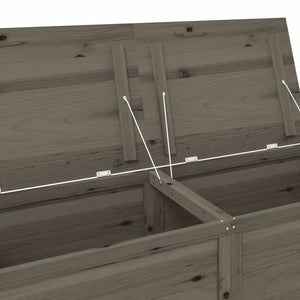 vidaXL Outdoor Storage Box Anthracite 150x50x56 cm Solid Fir Wood
