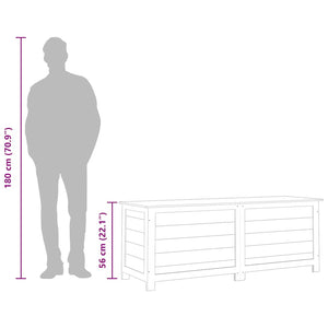 vidaXL Outdoor Storage Box Anthracite 150x50x56 cm Solid Fir Wood