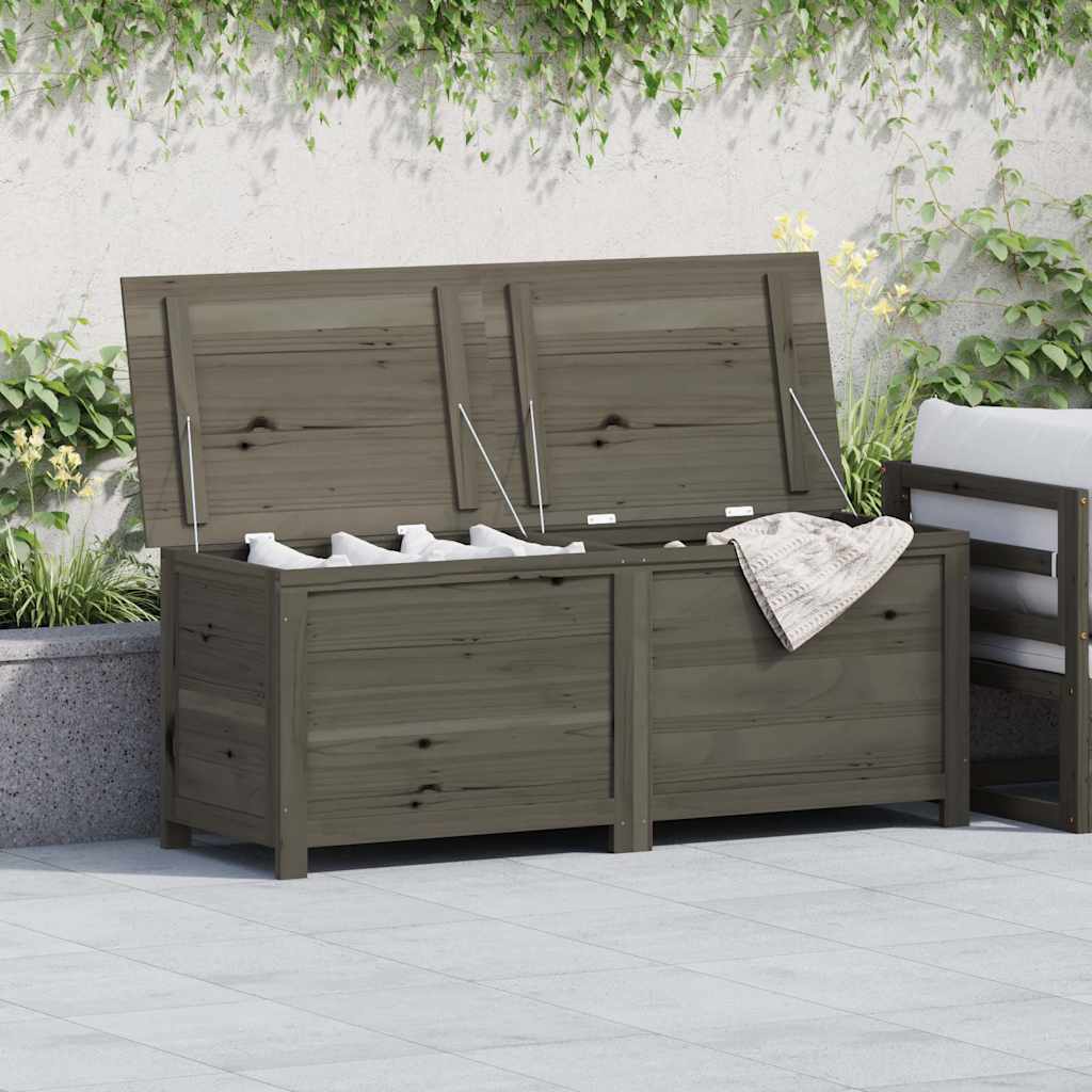 vidaXL Outdoor Storage Box Anthracite 150x50x56 cm Solid Fir Wood