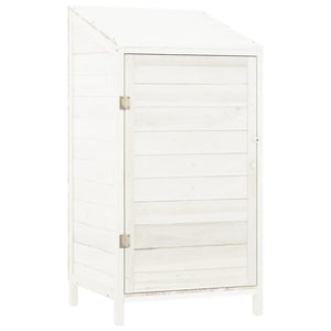 vidaXL Storage Shed White 55x52x112 cm Solid Firwood