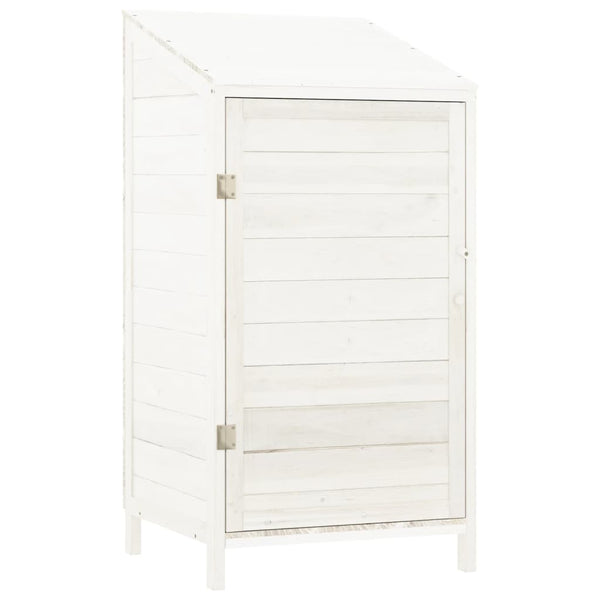 vidaXL Storage Shed White 55x52x112 cm Solid Firwood