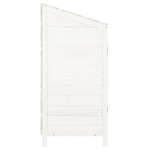 vidaXL Storage Shed White 55x52x112 cm Solid Firwood