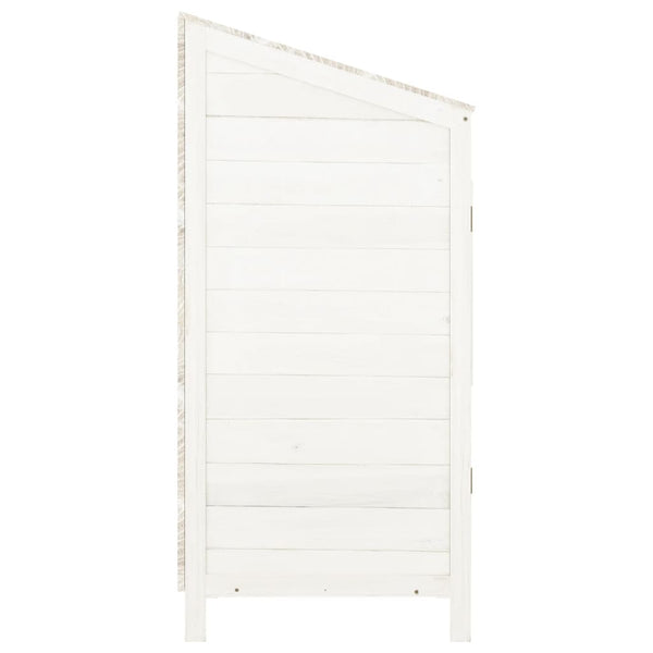 vidaXL Storage Shed White 55x52x112 cm Solid Firwood