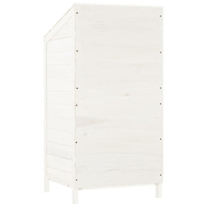 vidaXL Storage Shed White 55x52x112 cm Solid Firwood