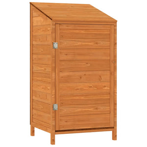 vidaXL Tool Shed Brown 55x52x112 cm Solid Fir Wood