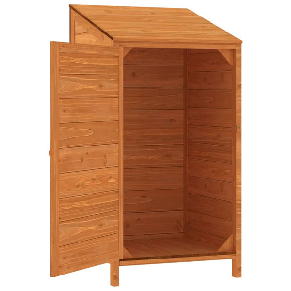 vidaXL Tool Shed Brown 55x52x112 cm Solid Fir Wood