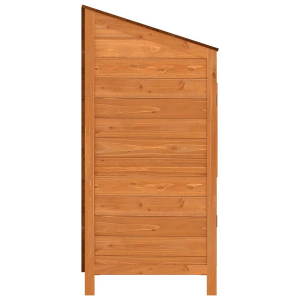 vidaXL Tool Shed Brown 55x52x112 cm Solid Fir Wood