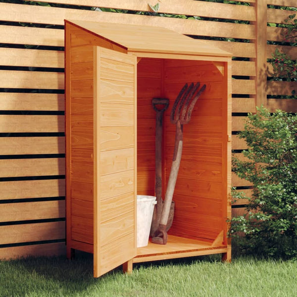 vidaXL Tool Shed Brown 55x52x112 cm Solid Fir Wood