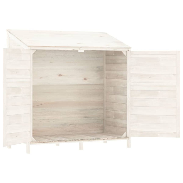 vidaXL Garden Storage Shed White 102x52x112 cm Solid Fir Wood