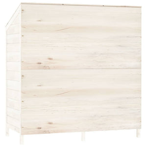 vidaXL Garden Storage Shed White 102x52x112 cm Solid Fir Wood