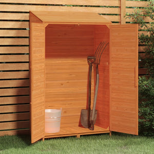 vidaXL Garden Storage Shed Brown 102x52x174.5 cm Solid Fir Wood
