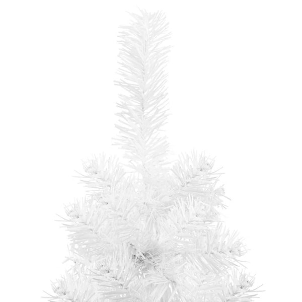 vidaXL Artificial Half Christmas Tree with Stand Slim White 150 cm