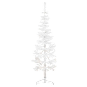 vidaXL Artificial Half Christmas Tree with Stand Slim White 180 cm