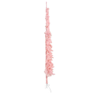 vidaXL Artificial Half Christmas Tree with Stand Slim Pink 210 cm