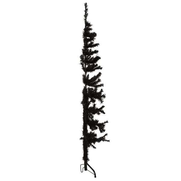 vidaXL Artificial Half Christmas Tree Stand Slim Black 120 cm