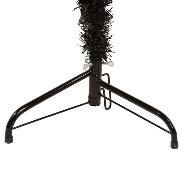 vidaXL Artificial Half Christmas Tree Stand Slim Black 180 cm