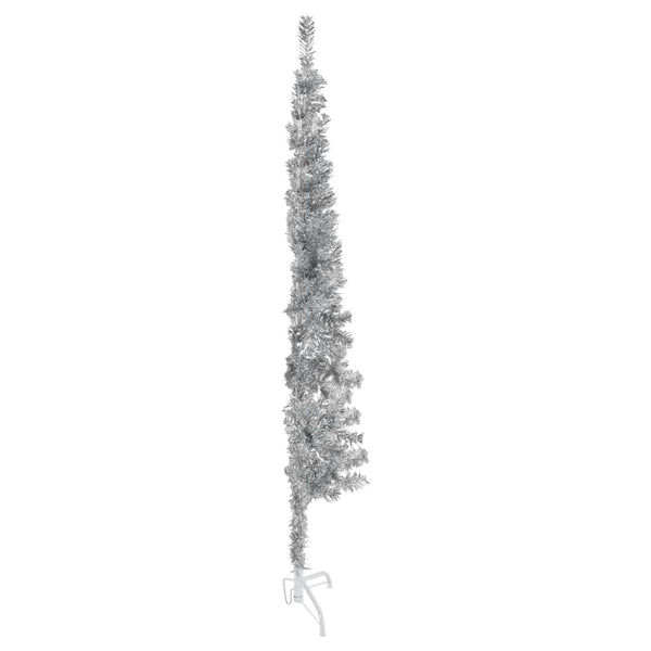 Halb-Weihnachtsbaum Silber Schlank 120cm
