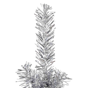 Halb-Weihnachtsbaum Silber Schlank 180cm