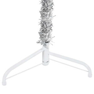 Halb-Weihnachtsbaum Silber Schlank 180cm
