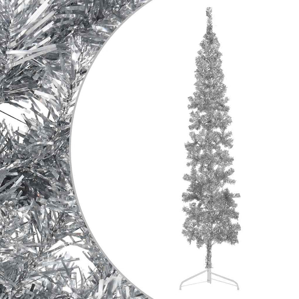 Halb Weihnachtsbaum Silber 240cm