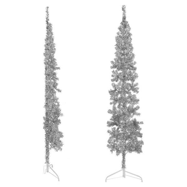 Halb Weihnachtsbaum Silber 240cm