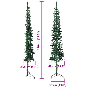 Halb Weihnachtsbaum Grün 150cm
