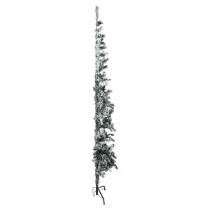 Schlanker Halb-Weihnachtsbaum mit Schnee 180 cm