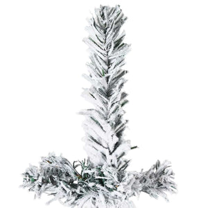 Schlanker Halb-Weihnachtsbaum mit Schnee 180 cm