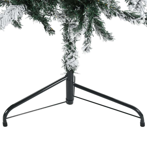 Schlanker Halb-Weihnachtsbaum mit Schnee 180 cm
