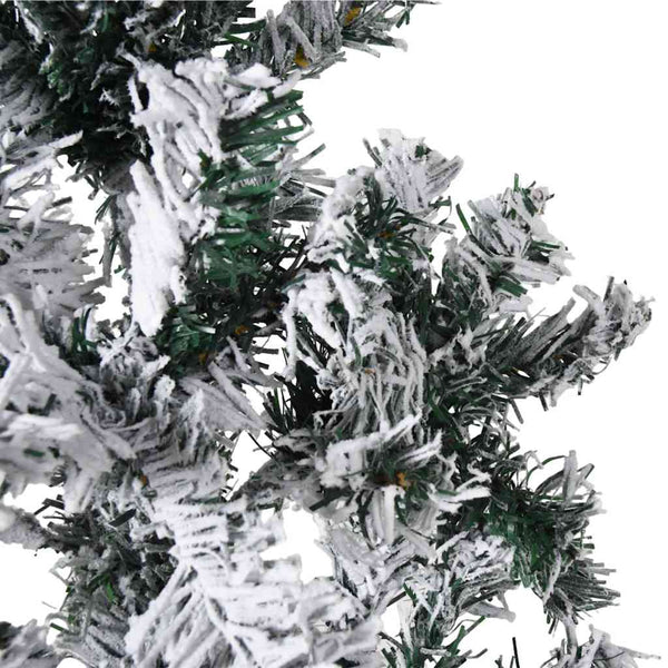 Schlanker Halb-Weihnachtsbaum mit Schnee, 240 cm
