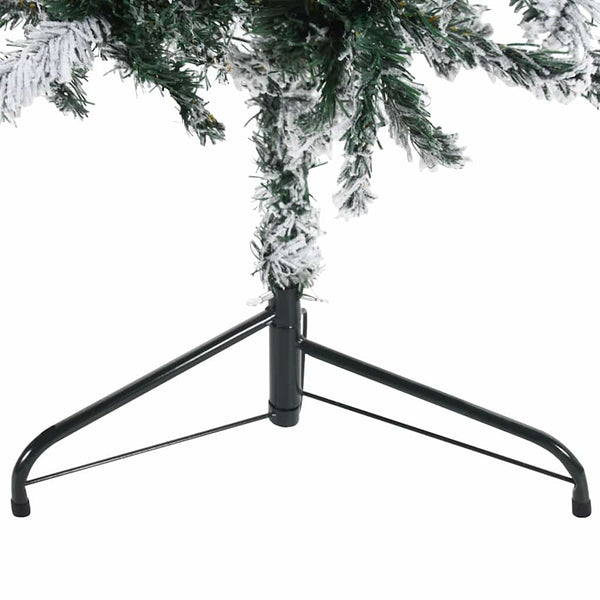 Schlanker Halb-Weihnachtsbaum mit Schnee, 240 cm