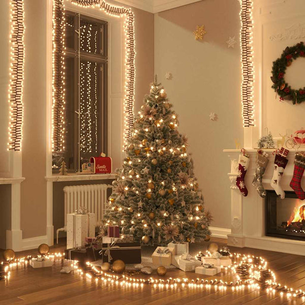 vidaXL LED String Lights with 400 LEDs Warm White PVC
