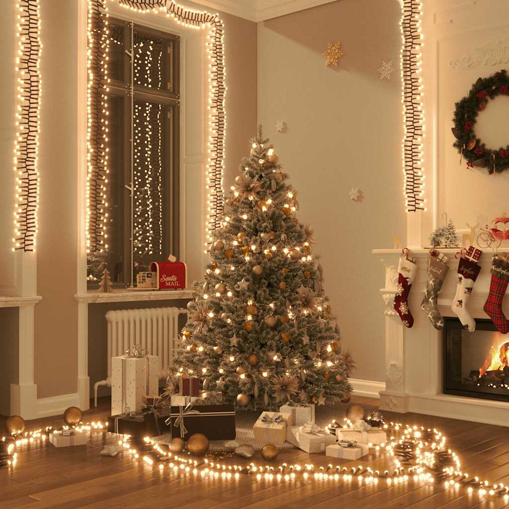 vidaXL 1000-LED Warm White PVC String Lights